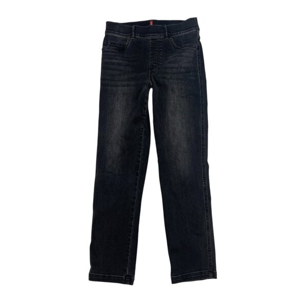 SPANX Straight Ankle Jeans Size Small Denim Pull On Vintage Black Slimming 20355 - Picture 6 of 13